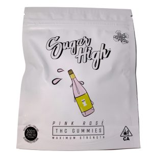 Buy sugar high pink rose thc gummies
