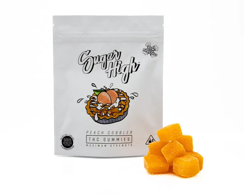 Buy Sugar High Peach Cobbler THC Gummies